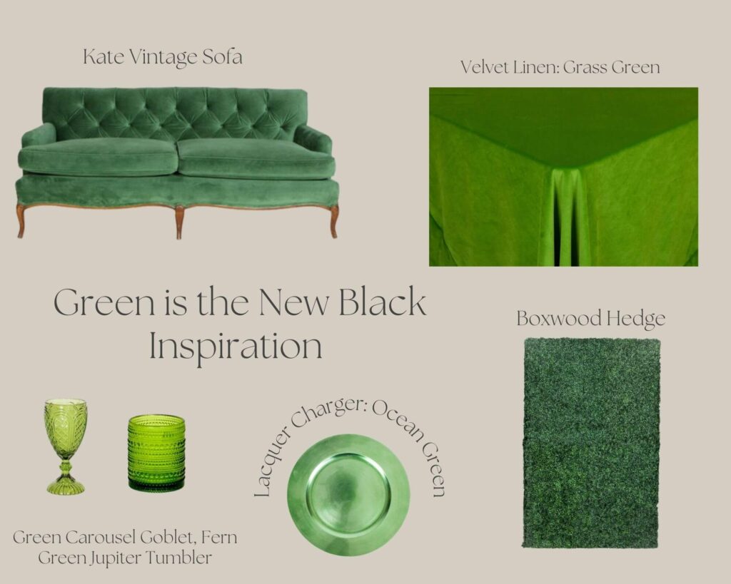 Green Wedding Rental Items