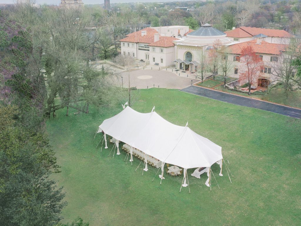 tented wedding at Philbrook Museum Tulsa