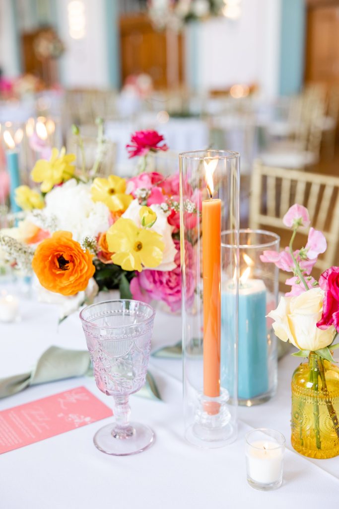 bright and bold colors - thomas wedding - marianne's rentals
